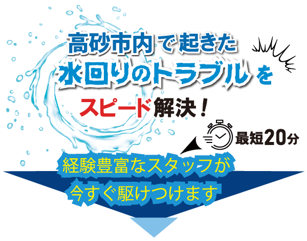 水回りのトラブルをスピード解決
